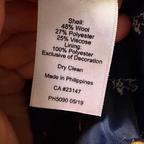 🏷️ Talbots Wool Blend Herringbone Blazer - Size 6 - NWOT - Picture 12 of 13